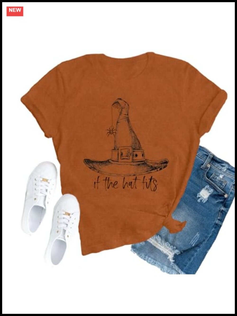 Women's Halloween Witch Hat Spider Graphic T-Shirt Short Sleeve Crew Neck Tee